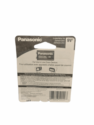 9v panasonic battery - Back Image