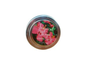 Tropical escape scented candle - Back Image