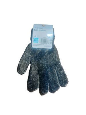Charcoal bath gloves - Back Image