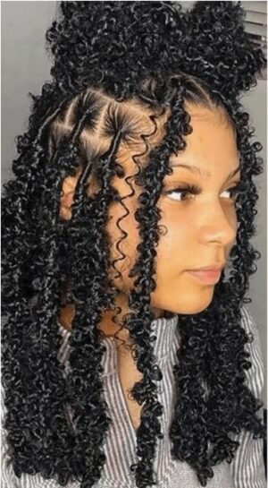 12 Inch Pre-Twisted Lock Crochet Hair - Back Image